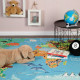 DOPRODEJ: 80x120 cm Dětský kusový koberec Torino kids 233 WORLD MAP