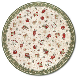 DOPRODEJ: 200x200 (průměr) kruh cm Kusový koberec Villeroy & Boch Toy's delight se střiženým vlasem 106218 Green, Multicolor 