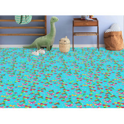 Dětský metrážový koberec Motýlek 5271 modrý