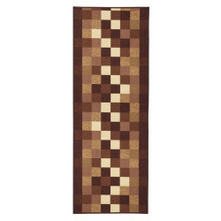 AKCE: 210x120 cm Protiskluzový běhoun na míru Zel 1021 Brown - obšitý ze všech stran