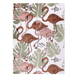 POŠKOZENÝ: 120x170 Dětský kusový koberec Fun Flami Flamingos cream