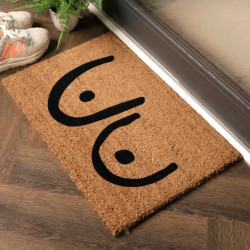 Rohožka Kokos Neslušná (prsa) - na ven i na doma