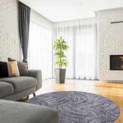 Kusový koberec Scroll šedý kruh