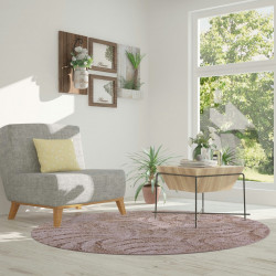 Kusový koberec Scroll béžový kruh