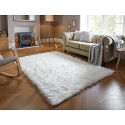 DOPRODEJ: 80x150 cm Kusový koberec Faux Fur Sheepskin Ivory