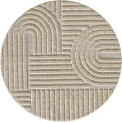 Kusový koberec Art 1121 Beige kruh