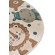 AKCE: 100x100 (průměr) kruh cm Dětský koberec Adventures 105968 Cream Brown Blue kruh