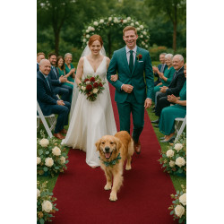 SUPER CENA: Vínový svatební koberec metrážní Budget