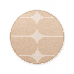 Kusový koberec Duet Bowen 106245 Beige/White kruh - na ven i na doma