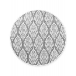 Kusový koberec Duet Liora 106246 White/Gray kruh - na ven i na doma