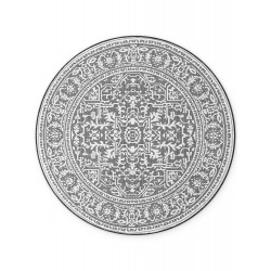 Kusový koberec Duet Kona 106248 Black/White kruh - na ven i na doma