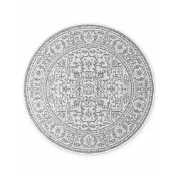 Kusový koberec Duet Kona 106249 White/Gray kruh - na ven i na doma