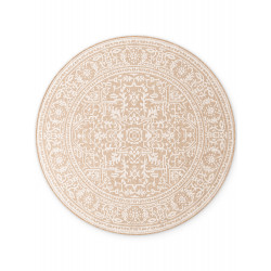 Kusový koberec Duet Kona 106250 Beige/White kruh - na ven i na doma