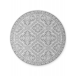 Kusový koberec Duet Rosel 106251 White/Gray kruh - na ven i na doma