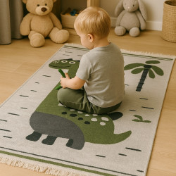 TRHÁK: Dětský kusový koberec Natur Dinosaurus