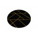 Kusový koberec Emerald geometric 1012 black and gold kruh