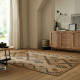 AKCE: 120x170 cm Kusový koberec Printed Jute Rowen Natural/Black