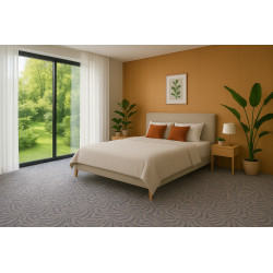 Metrážový koberec Scroll šedý