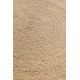 AKCE: 100x100 (průměr) kruh cm Kusový koberec Jute Braided 106007 Ivory