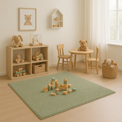 Kusový koberec Velur Ultra olivový čtverec