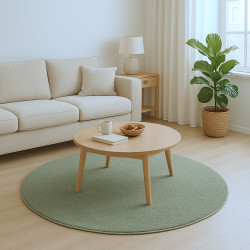 Kusový koberec Velur Ultra olivový kruh