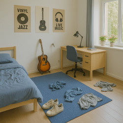 Kusový koberec Velur Ultra tm. modrý