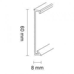 Soklová lišta DSL60 5107204 nerez 250 cm