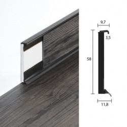 Soklová lišta PSL 25669 0865 silver 2,5 m