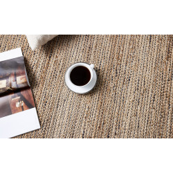 Ručně vázaný kusový koberec Agra Street 75 Natural Black