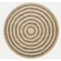 Ručně vázaný kusový koberec Aurea SM 05 Natural Black kruh
