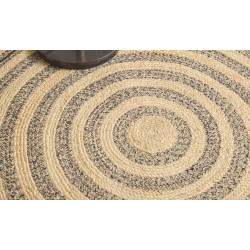 Ručně vázaný kusový koberec Aurea SM 05 Natural Black kruh