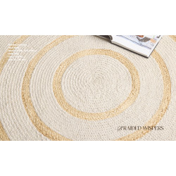 Ručně vázaný kusový koberec Ellara SM 05 Natural kruh