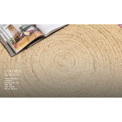 Ručně vázaný kusový koberec Lorne J 33 Natural kruh