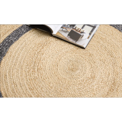 Ručně vázaný kusový koberec Nora J-48 Natural kruh