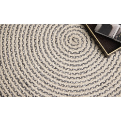 Ručně vázaný kusový koberec Orba J-49 Natural kruh