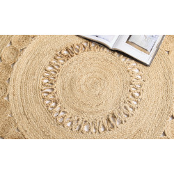 Ručně vázaný kusový koberec Zora J 29 Natural kruh