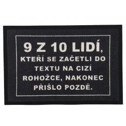 Rohožka 9 z 10ti lidí (přišlo pozdě) 40x60 cm - na ven i na doma