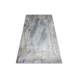 AKCE: 80x150 cm Kusový koberec Emerald 1022 grey and gold