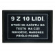 Rohožka 9 z 10ti lidí (přišlo pozdě) 40x60 cm - na ven i na doma