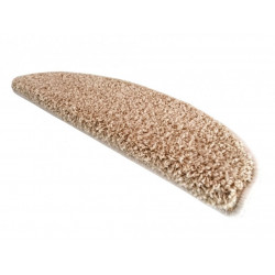 Nášlapy na schody Color shaggy béžový půlkruh, samolepící