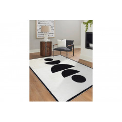 AKCE: 80x150 cm Kusový koberec Mode 8598 geometric cream/black