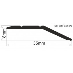 DOPRODEJ: 2700x35x8 mm cm Vyrovnávací lišta (profil) Champagne