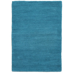 Ručně všívaný kusový koberec Asra wool petrolej