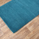 Ručně všívaný kusový koberec Asra wool petrolej