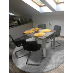 AKCE: 120x120 (průměr) kruh cm Kusový koberec Nature platina kruh