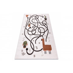 AKCE: 80x150 cm Dětský kusový koberec Fun Game llama cream