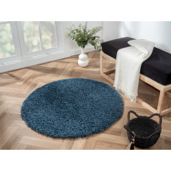 Kusový koberec My Shaggy dunkelblau kruh