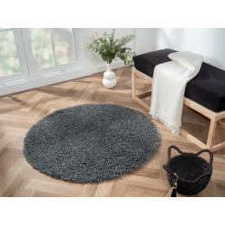 Kusový koberec My Shaggy dunkelgrau kruh