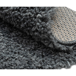 Kusový koberec My Shaggy dunkelgrau kruh