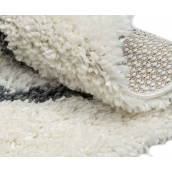 Kusový koberec My Shaggy Raute  creme kruh